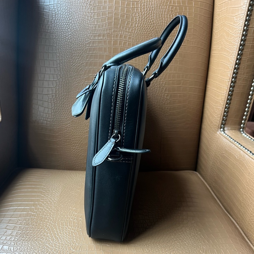 Coach Mens Metropolitan Workbag Briefcase Black Copper/Black MSRP $595 - Picture 3 of 4